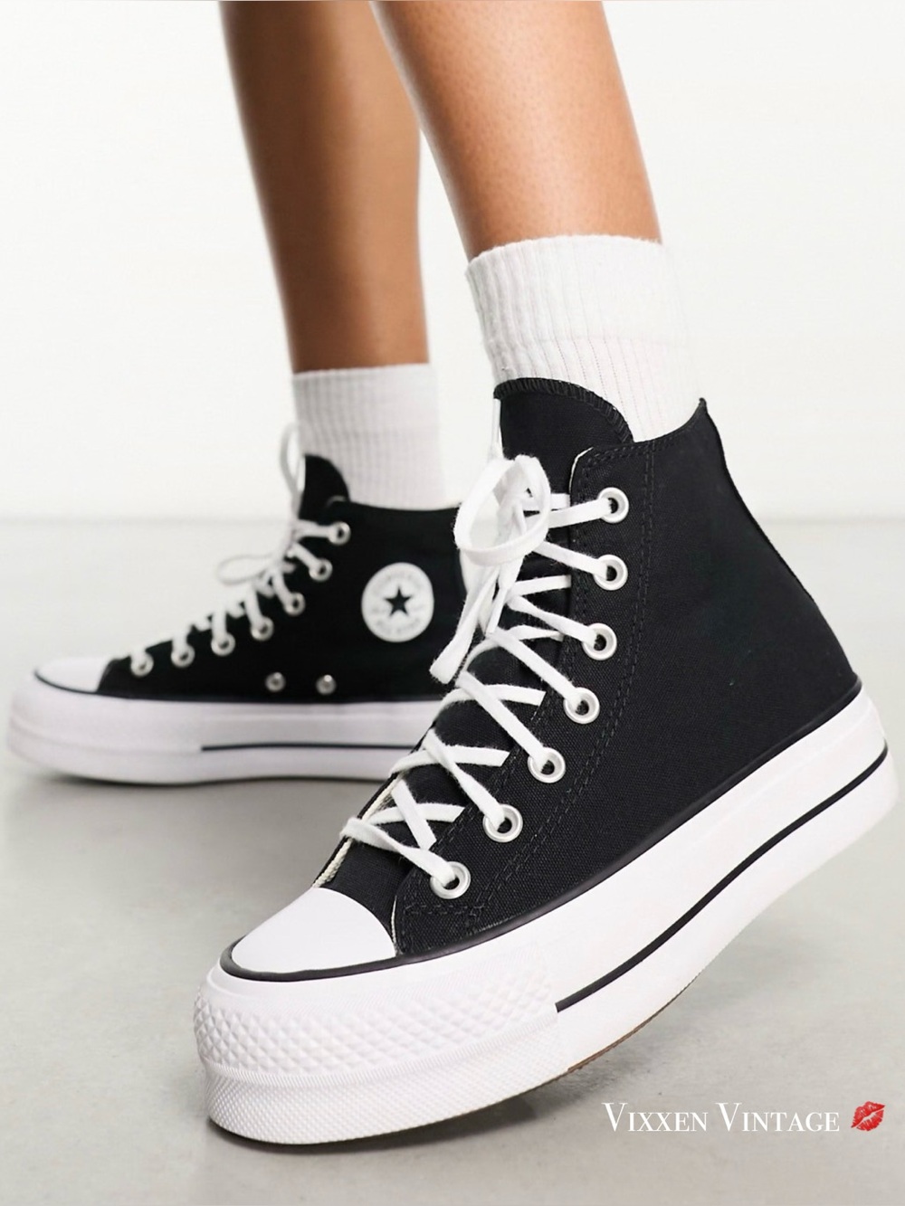 CONVERSE CHUCK TAYLOR '560845F ALL STAR HI LIFT PLATFORM SNEAKERS' IN BLACK